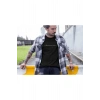 Erkek Bisiklet Yaka Baskılı Oversize T-Shirt - Siyah