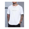 Unisex Baskılı Oversize T-Shirt - Beyaz