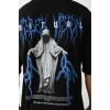 Unisex Baskılı Oversize T-Shirt - Siyah