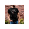Unisex Bisiklet Yaka Baskılı Oversize T-Shirt - Siyah