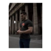 MyTerrax Unisex Bisiklet Yaka Baskılı Oversize T-Shirt - Siyah
