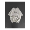 Unisex Baskılı Oversize T-Shirt - Beyaz