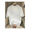 Baskılı Oversize Bisiklet Yaka T-shirt - Beyaz