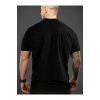 Baskılı Oversize Bisiklet Yaka T-shirt - Siyah