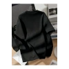 Baskılı Oversize Bisiklet Yaka T-shirt - Siyah