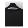 Mottisfashion Baskılı Oversize Bisiklet Yaka T-shirt - Siyah