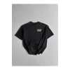 AhEs Shopping Baskılı Oversize Bisiklet Yaka T-shirt - Siyah