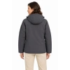 Su Geçirmez Softshell İçi Polar Astarlı Çıkarılabilir Kapüşonlu 4 Cepli Mont Ceket - Füme
