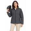 Su Geçirmez Softshell İçi Polar Astarlı Çıkarılabilir Kapüşonlu 4 Cepli Mont Ceket - Füme