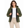 Su Geçirmez Softshell İçi Polar Astarlı Çıkarılabilir Kapüşonlu 4 Cepli Mont Ceket - Haki