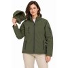 Su Geçirmez Softshell İçi Polar Astarlı Çıkarılabilir Kapüşonlu 4 Cepli Mont Ceket - Haki