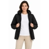 Su Geçirmez Softshell İçi Polar Astarlı Çıkarılabilir Kapüşonlu 4 Cepli Mont Ceket - Siyah