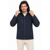 Erkek Su Geçirmez Softshell İçi Polar Astarlı Çıkarılabilir Kapüşonlu 4 Cepli Mont Ceket - Lacivert