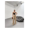 Trio Arka Bel Lastik Detayli Palazzo Pantolon