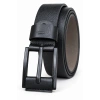 Erkek Siyah 4 cm Metal Tokalı Kot ve Kumaş Pantolon Kemeri