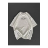 Unisex Baskılı Oversize T-Shirt - Beyaz