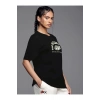 Baskılı Oversize T-shirt - Siyah