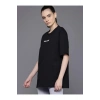 Baskılı Oversize T-shirt - Siyah