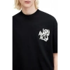 Erkek Baskılı Oversize T-shirt - Siyah