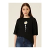 Baskılı T-shirt - Siyah