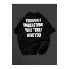 Unisex Bisiklet Yaka Baskılı Oversize T-Shirt - Siyah