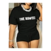 Baskılı Oversize T-shirt - Siyah