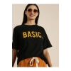 Baskılı T-shirt - Siyah
