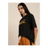 Baskılı T-shirt - Siyah