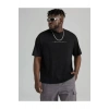 Unisex Baskılı Oversize T-Shirt - Siyah