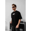 Erkek Baskılı Oversize T-shirt - Siyah