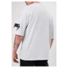 Unisex Bisiklet Yaka Baskılı Oversize T-Shirt - Beyaz