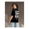 Baskılı Oversize T-shirt - Siyah