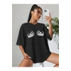 Baskılı T-shirt - Siyah
