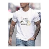 Unisex Baskılı Oversize T-Shirt - Beyaz