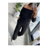 Kadın Uzun Kollu Tek Omuzdan Açık Modal Bluz Ve Pantolon Ikili Takım