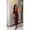 Kadın Kısa Kollu V Yakalı önü Sarmal Detaylı Yırtmaçlı Sandy Midi Elbise