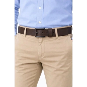 Erkek Koyu 4 Cm Metal Tokalı Kot Ve Kumaş Pantolon Kemeri