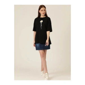 Baskılı T-shirt - Siyah
