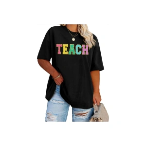 Baskılı T-shirt - Siyah