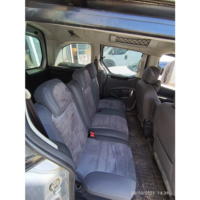 PEUGEOT PARTNER -ÖZEL DİKİM -FÜME TAYTÜYÜ-KENAR 630 DERİ