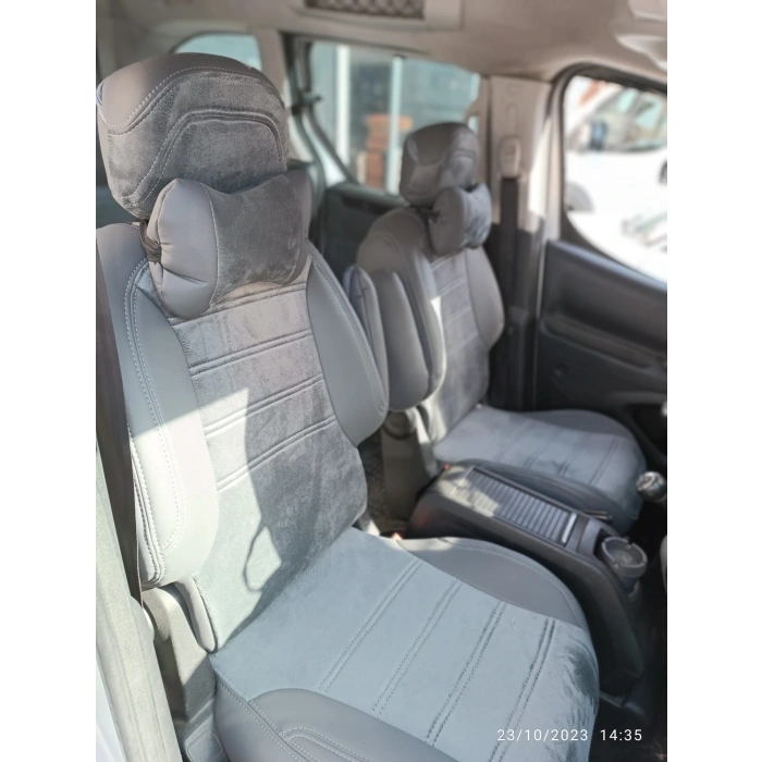 PEUGEOT PARTNER -ÖZEL DİKİM -FÜME TAYTÜYÜ-KENAR 630 DERİ