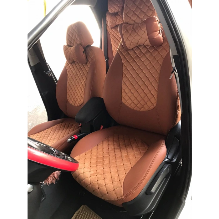 Hyundai Accent Blue Kapitone Taba Tay Tüyü - Taba Deri