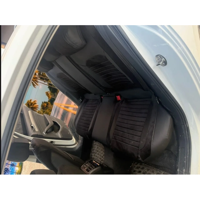 VOLKSWAGEN PASSAT B8 -ÖZEL DİKİM - ORTA SİYAH TAYTÜYÜ-KENAR ARJAN DERİ