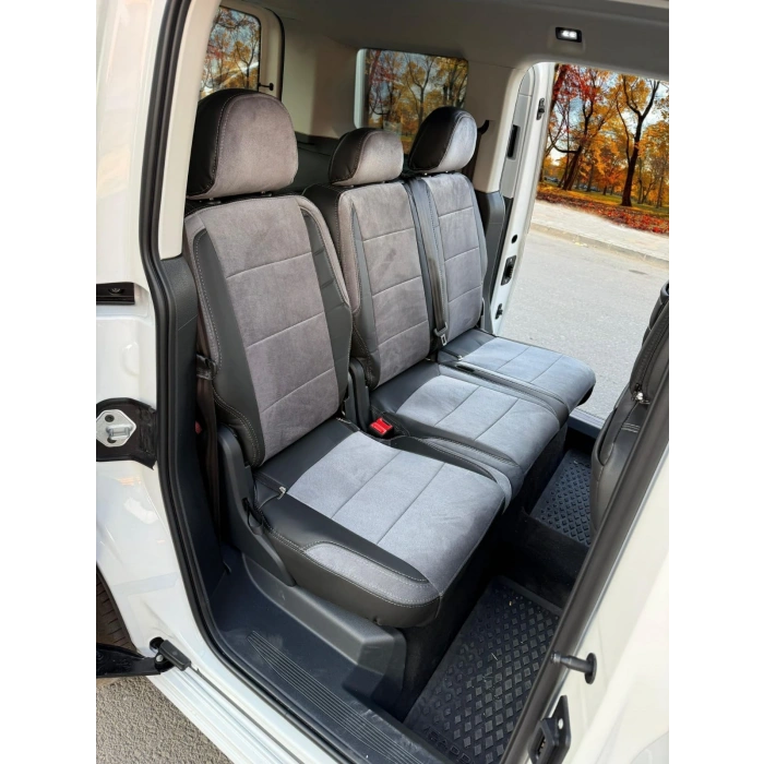 VOLKSWAGEN CADDY - ÖZEL DİKİM -ORTA TAYÜYÜ - KENAR ARJAN DERİ