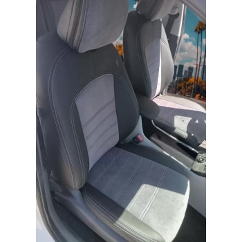 HYUNDAİ KONA-ÖZEL DİKİM- K.GRİ TAYTÜYÜ - SİYAH DERİ