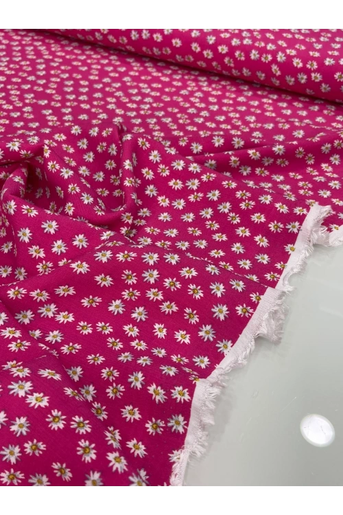 PEMBE PAPATYA DESEN MAROKEN VİSKON