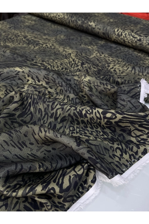 YEŞİL LEOPAR DESEN BELMANDO VİSKON