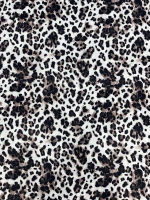 BEYAZ ZEMİNLİ LEOPAR DESEN FLOŞ VİSKON