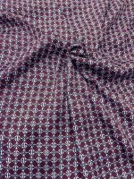 BORDO-MAVİ DESENLİ FLOŞ VİSKON