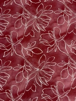 BORDO RENK ÇİÇEKLİ MODAL VİSKON